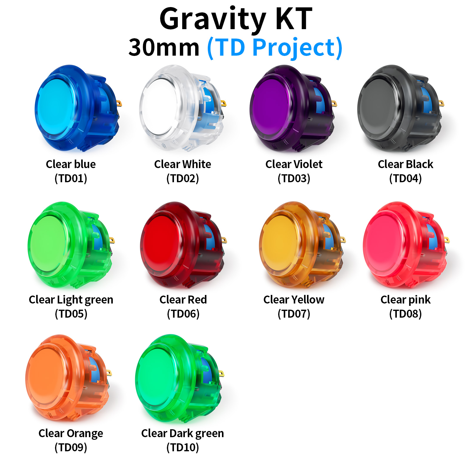 Joystick Arcade Parts - 51.ba Gravity KT Аркадные кнопки Бесшумная